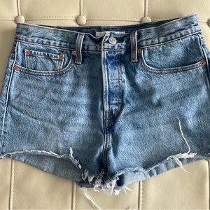 Levi's Light Blue Jean Shorts
